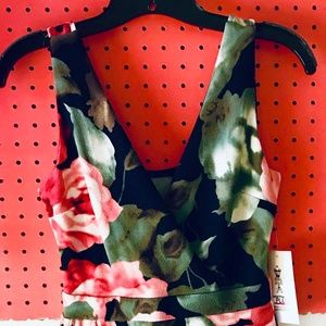 Janette Plus Floral Bodycon Dress Size Small - Med